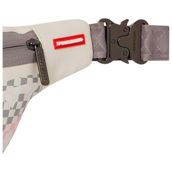 Sprayground Τσαντάκι μέσης Cream Check Shark Central Savvy Crossbody
